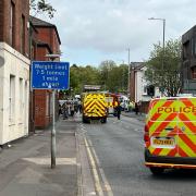 Live updates as van crashes into pub in city centre closing road