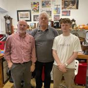 CONCERNED- Business owners Nigel Pritchett and Peter Schonert with apprentice Ethan McDonald-Smith. (Picture by Ryan Smith copyright NewsQuest).