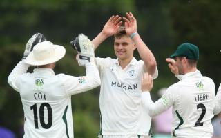 Worcestershire's Ben Gibbon claimed two important wickets as the sides fought out a draw