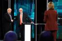 HARD TO CALL: Boris Johnson and Jeremy Corbyn at the head-to-head ITV debate. Picture: ITV/PA Wire