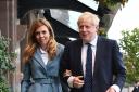 PRIVATE LIFE: PM Boris Johnson with partner Carrie Symonds after their annoucements. Pic: PA Wire