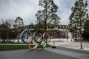 OLYMPICS: The Olympic Rings and Olympic Stadium in Tokyo, Japan. Picture: Getty