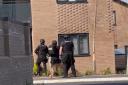 Armed police in Cranham Drive today