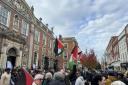 DEMONSTRATION: A pro-Palestinian protest in Worcester High Street last month