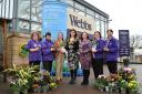 The 10 foot, 100 kilogram welly has planted itself at Webbs of Wychbold in Droitwich