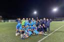 Worcester City celebrate with the Wiseman Lighting Floodlit Cup
