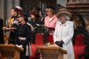 Queen Camilla attends the Royal Maundy service at Worcester Cathedral.
