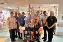 The 'Easter Bunny' delivered the eggs donated by Latimer Court staff and residents in person to Worcester Royal Hospital's Children's Ward