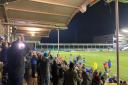 Worcester City fans applaud the players after the 7-0 win over Roman Glass St George on Wednesday night