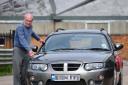 Gordon Smith with his 2004 MG ZT-T car, which will be on show at the Pride of Longbridge meeting this coming Saturday. Pic Jonathan Barry 16.4.15  1615860802 (23397173)