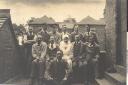 Fred Norris sitting to the right of the nurse at Wordsley Hospital, Dudley, which was then in Worcestershire