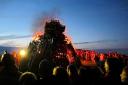 The drama unfolds for thousands to witness...the lighting of the Malvern Hills Jubilee Beacon