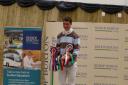 SUCCESS: Harry Sykes pictured with his rosettes after earning his record score of 4,600 points.