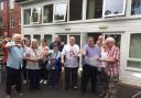 Councillor Richard Udall and St John's residents met at Dancox House to oppose the plans