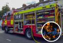 The woman was sent to Hereford County Hospital after receiving injuries from a flat fire.