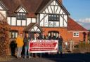 Members of the working group outside the pub