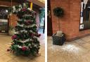 Vandals broke a Christmas tree and made a mess outside St John's Post Office