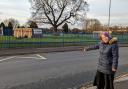 ACTION: Cllr Jill Desayrah is calling for a zebra crossing here on Tetbury Drive in Warndon, Worcester