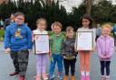 Lido Park Tennis youngsters celebrate the double success from the county awards