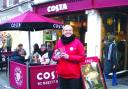 JOIN US: Cafechurch co-ordinator Ann Coyle at the Worcester High Street branch of Costa, where they meet.