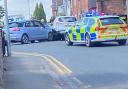 Police attended a crash between two vehicles on Northwick Road in Worcester yesterday (Sunday)