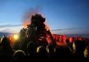 The drama unfolds for thousands to witness...the lighting of the Malvern Hills Jubilee Beacon