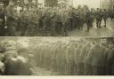 Photo from the Berrow’s Journal in late August 1914 has the simple caption ‘Recruiting March, Worcester’