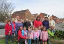 Upton residents, pictured here after planting a tree to mark the Queen's birthday, will again celebrate her 90th milestone on Saturday, June 11 (Picture credit: Jackie Surtees)