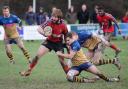Action from Worcester Wanderers' derby at Hereford. Pictures: JAMES MAGGS.