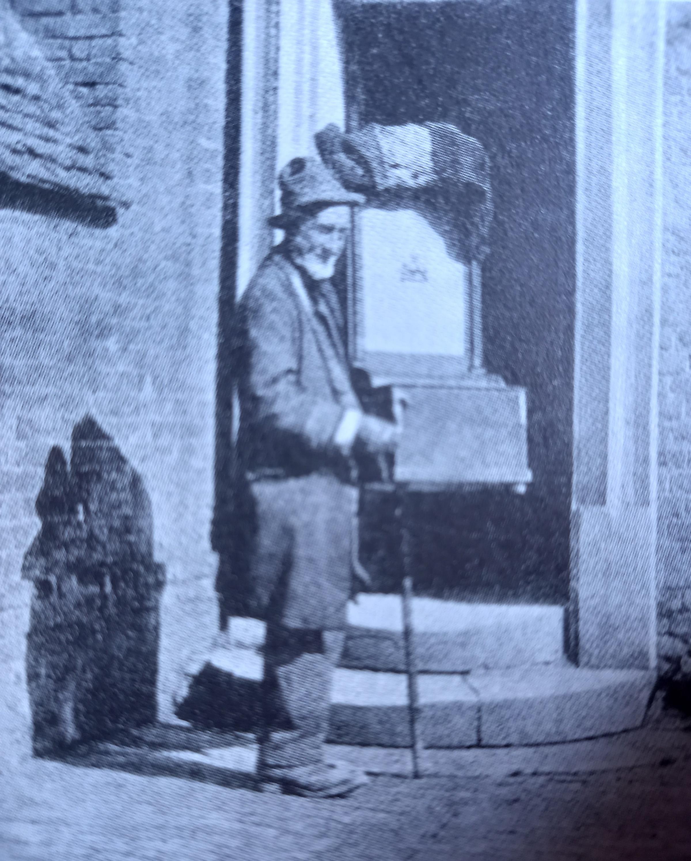 Travelling musicians like this old hurdy-gurdy man, pictured in south Worcestershire in 1900, were a familiar sight at wakes