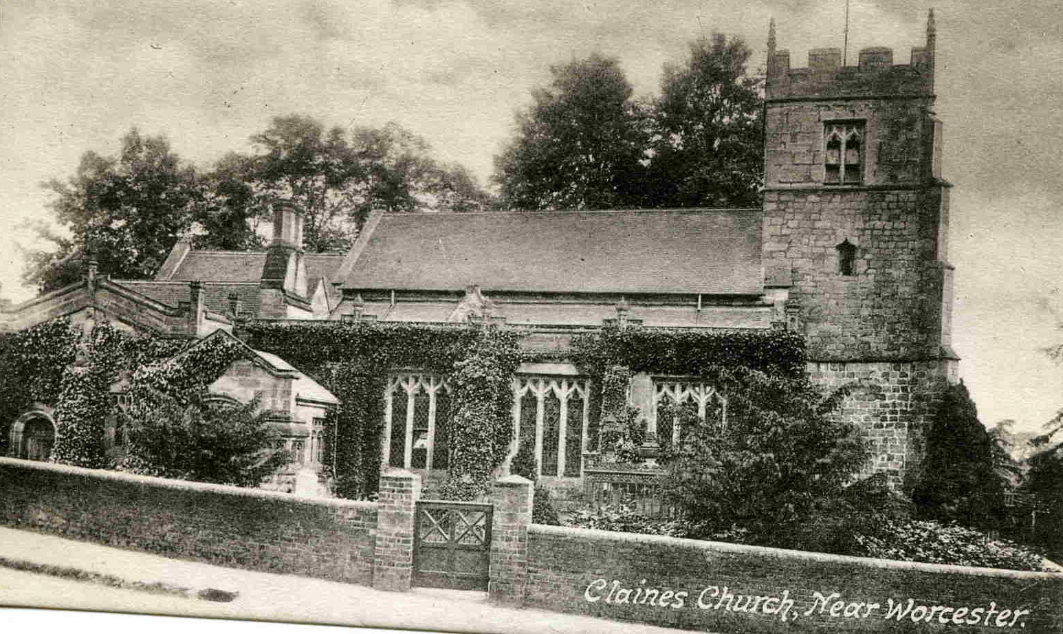 A postcard of Claines Church from the early 20th century. Photo courtesy Friends of Claines Church
