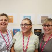 STAFF: Diane Hughes lead employment co-ordinator, Charlotte Mitchell supported internship tutor and Helena Darby learning framework practice adviser