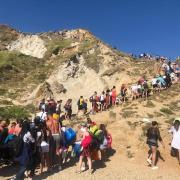 The beach is evacuated   PIcture: Purbeck Police