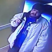 A CCTV image of Darren Lewis when he was last seen, at Worcester Royal Hospital