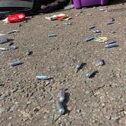 Some 264 Nitrous Oxide capsules were dumped in Evesham, says our reader.