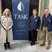 Harriett Baldwin MP with Lucy and Rupert Keys at the launch of Task Academy