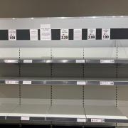 BARE: Empty shelves in Lidl in Blackpole during national 'egg shortage'