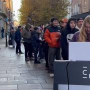 Scores of people queueing outside Cupp in Worcester when it first opened in 2022.