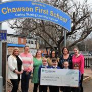 Chawson First School, in Droitwich, received a £1,000 donation from the developer.