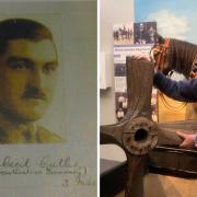TRAGEDY: Herbert Cecil Cutler (left) who was killed in action in the First World War and Colonel Stamford Cartwright, honorary curator of the Worcestershire Solider at Worcester City Art Gallery and Museum