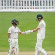 Brett D'Oliveira and Josh Baker put on a huge 143-run eighth-wicket partnership