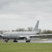 RAF: An RAF Voyager flew over Worcester this afternoon.