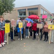FLASHBACK: Protestors against the building of a new drive-thru Starbucks at Elgar Retail Park, pictured last September but Cllr Jill Desayrah says nothing fundamental has changed in the new planning application