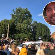 Hundreds lined Upton High Street to celebrate Dean George's life.