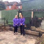 AFTERMATH: Nursery managers Michelle Morris (left) and Chloe Morris of Fairfield Day Nursery after the arson attack