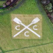 The 65 metre logo is within The Valley's grounds