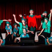 The Evesham students on stage for their festive showcase.