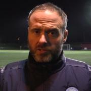 Reaction: Chris Cornes after the 1-0 win over Westfields in the Marsh Challenge Cup