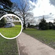 A family was found living in a tent on Pitmaston Park