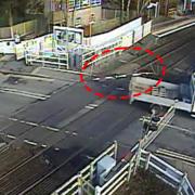 Network Rail has released footage of the near miss as a safety warning